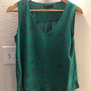 Green Floral Blouse